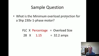 Motor Calculations Steps 1 & 2 for Journeyman Test Prep ELT242 Community College Electrical Class