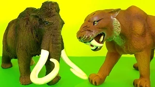 Learn Prehistoric Animals Mammoth Smilodon - Educational - Fun Ending