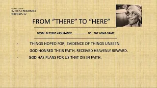 Faith Is Endurance - Hebrews 12 #sundayschool #bible #church #wordofgod #inspiration #cogic #god