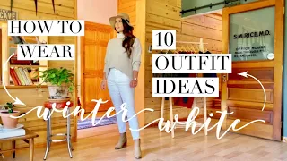 How to wear Winter White | 10 outfit ideas for work + weekend during the fall + winter | 100% cotton