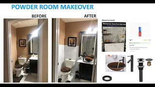 Powder Room Makeover - DIY