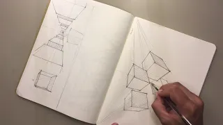 Three-Point Perspective Cubes