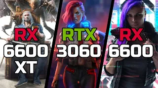 RX 6600 XT vs RTX 3060 vs RX 6600 - Test in 20 Games