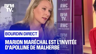 Marion Maréchal face à Apolline de Malherbe en direct