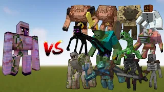 Enchanted Iron Golem vs Mutant Creatures in Minecraft (Bedrock Edition) Minecraft 1.20/Mob Battle
