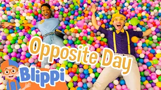 Blippi and Meekah's Opposite Day Challenge at the Indoor Playground! Videos for Toddlers