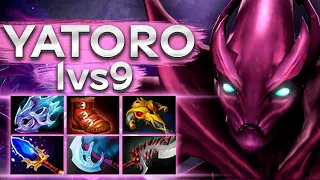 Яторо один против всех, тащит как может в тяжелой игре на Спектре - Yatoro Spectre DOTA 2