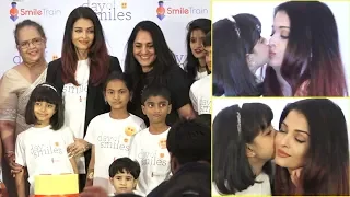 Aishwarya Rai Bachchan & Aardhya Bachchan's Day Out At Smile Foundation On Dad Birth Anniversary