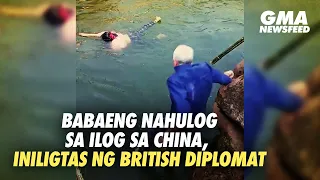 GMA News Feed: Babaeng nahulog sa ilog sa China, iniligtas ng British diplomat na si Stephen Ellison