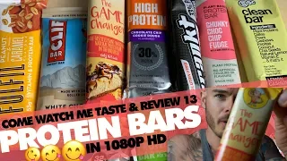Which Is The BEST Protein Bar | Taste Test & Review Of 13 Bars