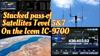 Ham Radio Satellites Tevel 5 & 7 Back Too Back Pass on the Icom IC-9700!