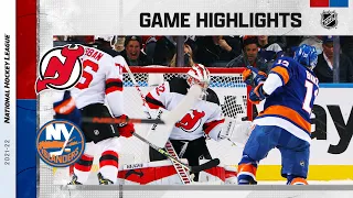 Devils @ Islanders 1/13/22 | NHL Highlights