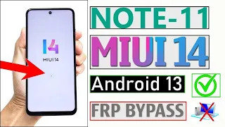 REDMI NOTE 11 FRP BYPASS MIUI 14 | REDMI NOTE 11 GMAIL/GOOGLE ACCOUNT UNLOCK | FRP BYPASS MIUI 14 |