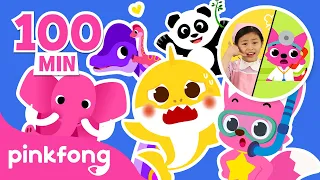 100 Menit Lagu Populer Anak Indonesia 2022 | Mix Dinosaurus Binatang Baby Shark | Pinkfong Indonesia