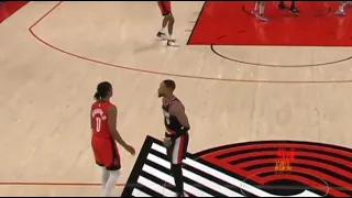 DAME LILLARD MADE DEFENDER MAD AS HELL AFTER PULLIN FROM 40 FEET!