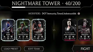 Nightmare Fatal Tower Boss Match 40 + Reward. MK Mobile.