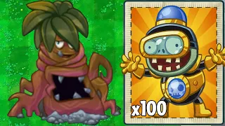 Tomb Tangler & Every Plant Level 100 Vs 100 Impfinity Zombie - PvZ 2 9.9.1 Challenge