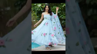 Anarkali dress with organza Dupatta on meesho under rs 700 buy now #shorts #trends #viral