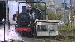 Einsatzstelle Göschwitz/Saale (Bw Göschwitz) -  DR 1993 mit Dampflok 38 1182-5  -  Steam Train