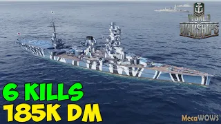 World of WarShips | Ise | 6 KILLS | 185K Damage - Replay Gameplay 4K 60 fps