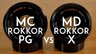 Minolta MC Rokkor-X PG 50mm F1.4 vs Minolta MD Rokkor-X 50mm F1.4