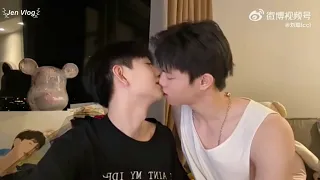 [Engsub/BL] Try not to kiss challenge, ⚠ Wear headphone and avoid crowded place | Chen Lv & Liu Cong