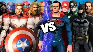 THE AVENGERS (ENDGAME SUITS) vs JUSTICE LEAGUE - EPIC BATTLE