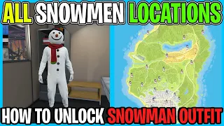 How To Unlock Snowman Outfit - ALL Snowman Locations In GTA 5 Online