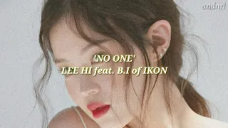 LEE HI feat. B.I of IKON - NO ONE (Easy Lyrics)