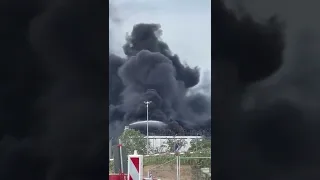 Explosion and fire at a refugee camp near Geneva Airport