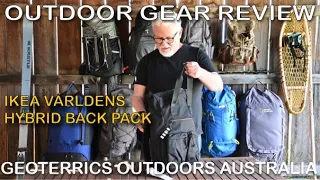 Ikea VÄRLDENS 26L Hybrid Backpack gear review & impressions - both in-studio and on a bushwalk