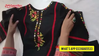Hand embroidery stitch 2pc dress sajal creation/ Beautiful dress/  Eid collection