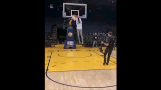 42 year old Vince Carter magically dunks in dress shoes, suit slacks, and shirt 6/6/19