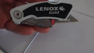 Lenox Gold Utility Knife Review After A Year. Where the old blades go in a safe way. Other tips too.