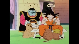 Dragon Ball Z Kai - Goku eating at King Kai (English Dub)