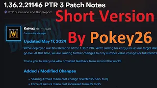 *SHORT VERSION* [Version 3] WC3 PTR 1.36.2 Patch Notes Discussion and Feedback - By Pokey26