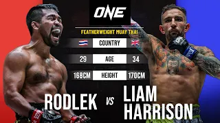 EPIC MUAY THAI WAR 🔥 |  Rodlek vs. Liam Harrison | Full Fight Replay