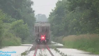 NS Trains Roll Over Flooded Waters