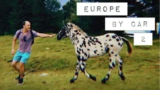 Hallstatt. Horses attack while going uphill under the thunderstorm | Europe by car