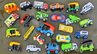 Finding Attractive Toys In The Village Pond | CNG Bajaj Auto, Mercedes Jeep, Desi Cng Rickshaw, Cars