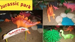 how to make miniature jurassic park/fun video/tiny world/dinosaur world