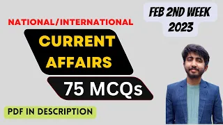 Current Affairs MCQs | National International Current Affairs |  February 2nd Week | 2023