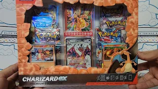 Charizard EX Premium Collection Box Opening. Pokémon is getting really good at theming these boxes.