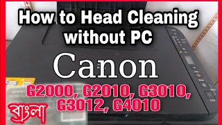 how to head cleaning canon G3000 G3100,G3010,G4000,G4010,G2010,G2012 without PC