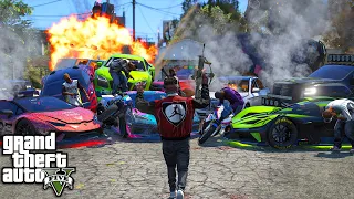 GTA 5 : BALLAS GANG ROBBED AND DESTROYED FRANKLIN'S CAR COLLECTION | WEB SERIES മലയാളം #431