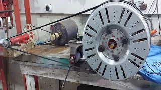 GERADOR EÓLICO COM MOTOR DE MÁQUINA LAVA  SECA TESTE DE BANCADA VÍDEO 2  generator with washer motor