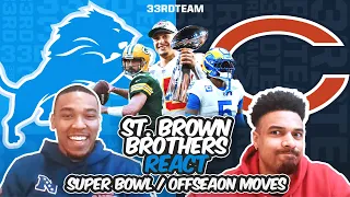 Amon-Ra St. Brown recruits Jalen Ramsey to Lions, Aaron Rodgers to Raiders? & Super Bowl Reaction