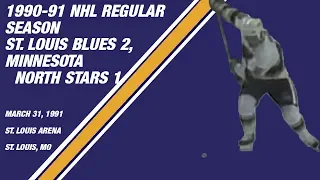 St. Louis Blues 2, Minnesota North Stars 1: March 31, 1991