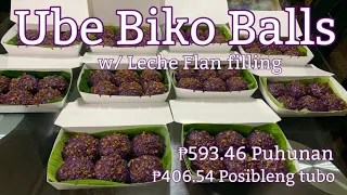 Ube Biko Balls w/ Leche flan filling |₱593.46 Puhunan | ₱406.54 Posibleng tubo |Pang Negosyo|NewYear