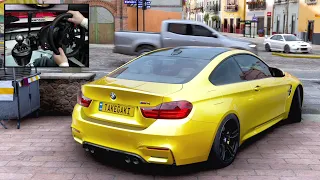 Forza Horizon 5 - BMW M4 Coupe Drifting settings and Builds | Steering Wheel H-Shifter Gameplay
